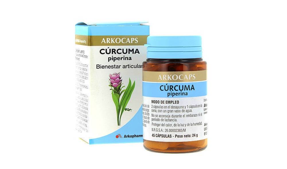 cápsulas de cúrcuma