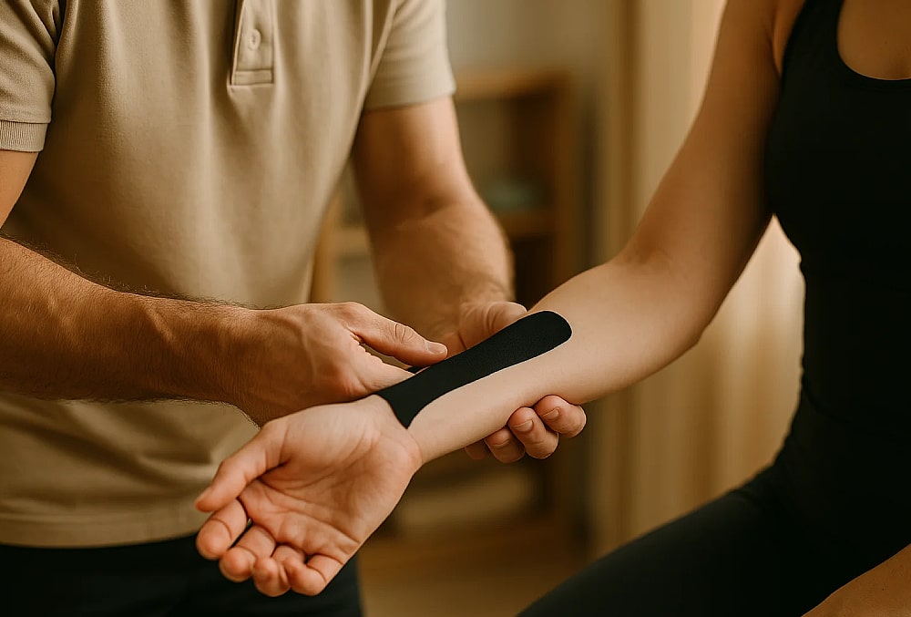 Cinta kinesiológica para la muñeca