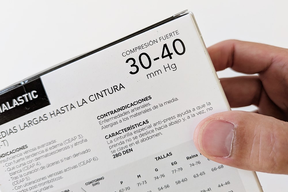 medias de compresión fuerte