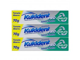 Kukident pack complete crema adhesiva neutro 3x70g