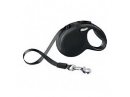 Flexi New Classic M correa extensible negra para perros 5m 1u