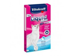 Vitakraft Liquid Snack para gatos con salmón y omega-3 6 x 18g