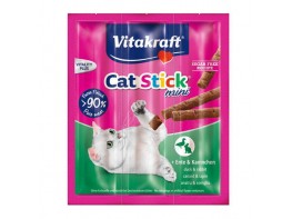 Vitakraft cat stick mini, pato & conejo 18g 3 u