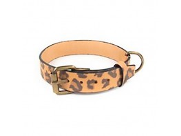 Artleather Collar artleather nobuk leopardo 30cm