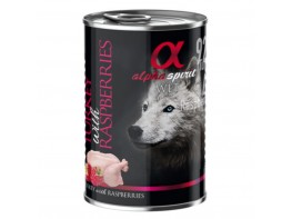 Alpha Spirit lata de pavo y pera, alimento húmedo completo para perros adultos 6u x 400g