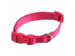 Papillón collar ajustable nylon 15 mm x 33-40 cm rosa