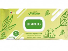 Record toallitas antibacterianas y ahuyentadoras de mosquitos para mascotas de citronella 40 unidades.