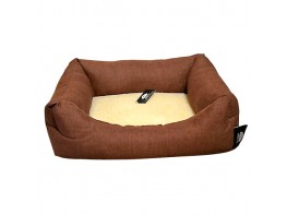 Siesta cama marrón cojin borreguito 55 cm