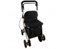 Prim Andador carro-compra con asiento negro