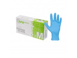 Luna guantes de nitrilo azul sin polvo talla L 100u