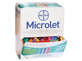 MICROLET LANCETAS COLORES 200 UND  BAYER