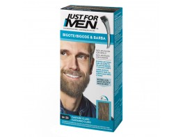 Just for men bigote y barba colorante en gel castaño claro