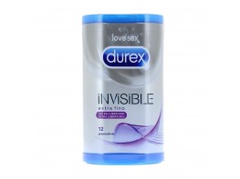 PRESERVA.DUREX INVISIBLE LUBRICADO 12UDS