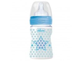 Chicco Well-Being biberón silicona azul 150ml