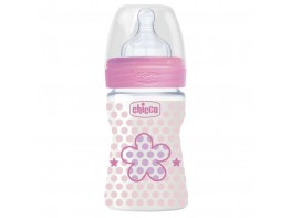 Chicco Biberón silicona flujo normal rosa 150ml