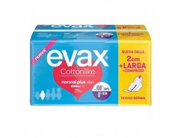 Evax compresas cottonlike normal plus alas 28 uds