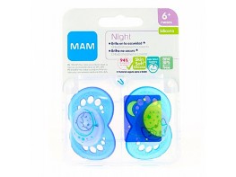 Man Baby Chupete mam night 6+ azul