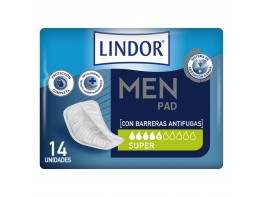 Lindor men pad super 5 gotas 14u