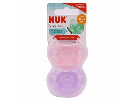 Nuk Sensitive chupete de silicona 0-6 meses 2u