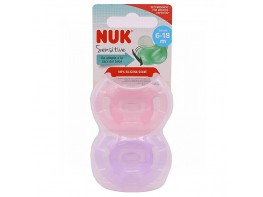 Nuk chupete sensitive de silicona 6-18 meses 2u