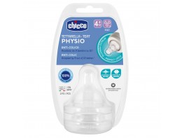 Chicco tetina physio silicona f/rapido 4m+ 2uds