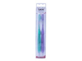 Lacer DUPLO Cepillo medio + Cepillo viaje
