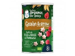 Nestle gerber snack organic cereales y frambuesa