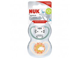 Nuk chupete Space cebra silicona 18-36 meses 2u