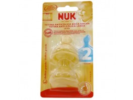 Nuk Tetina fist choice látex boca ancha talla 2 orificio L 2uds