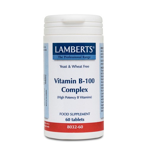 VITAMIN B100 COMPLEX 60TAB 8032 LAMBERTS VITAMIN B100 COMPLEX 60TAB 8032 LAMBERTS