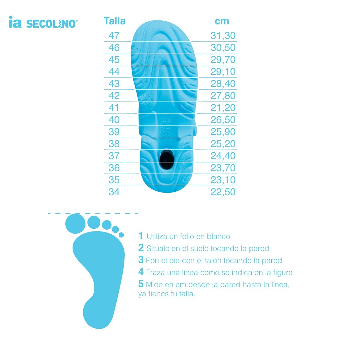 Zueco Secolino ia azul número 38 Zueco Secolino ia azul número 38