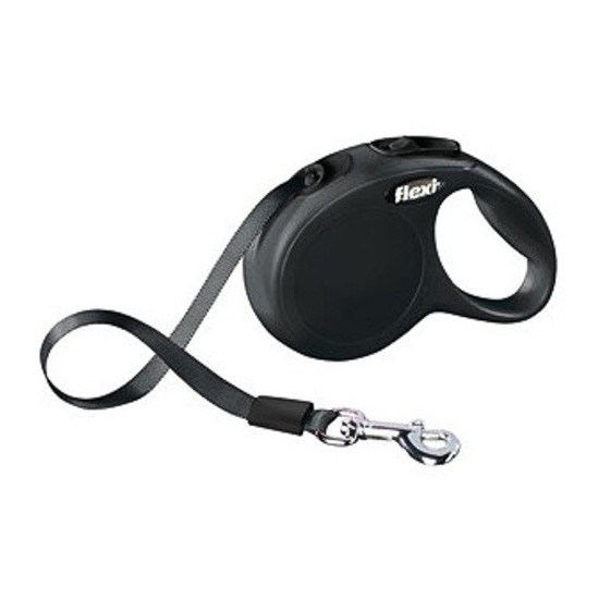 Flexi New Classic S correa extensible negra 5m 1u Flexi New Classic S correa extensible negra 5m 1u