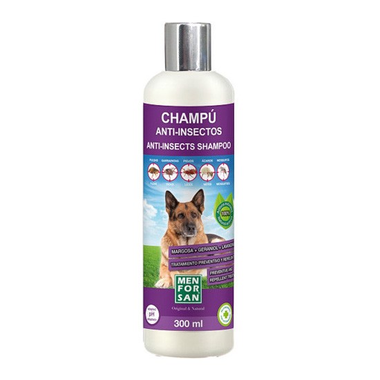 Menforsan champú anti-insectos margosa, geraniol, lavanda 300ml Menforsan champú anti-insectos margosa, geraniol, lavanda 300ml