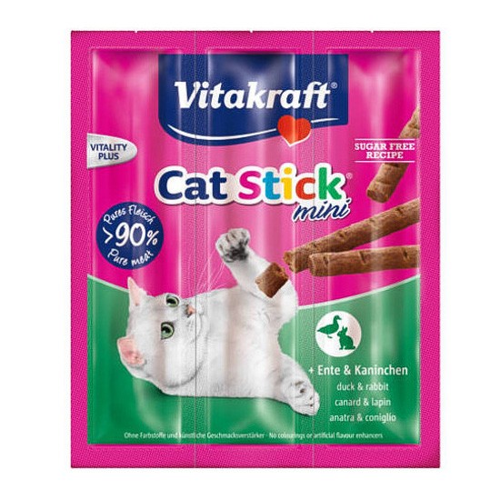 Vitakraft Cat Stick mini de pato y conejo 18g 3u Vitakraft Cat Stick mini de pato y conejo 18g 3u