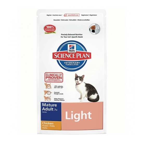 Hills science light 7+ adult cat 1,5kg Hills science light 7+ adult cat 1,5kg