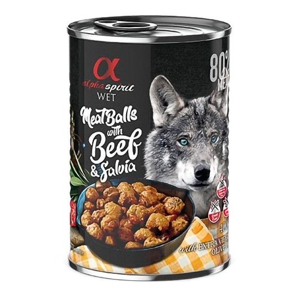 Alpha Spirit albóndigas buey salvia 12x400gr Alpha Spirit albóndigas buey salvia 12x400gr