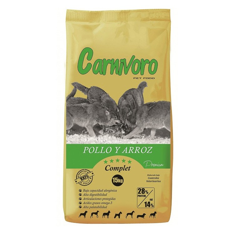 Carnívoro Complet pienso para perros de pollo y arroz 12kg Carnívoro Complet pienso para perros de pollo y arroz 12kg