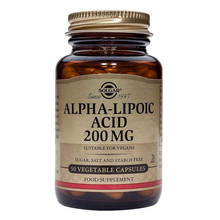 Solgar Ácido Alfa-Lipoico 200 mg 50 cápsulas vegetales Solgar Ácido Alfa-Lipoico 200 mg 50 cápsulas vegetales