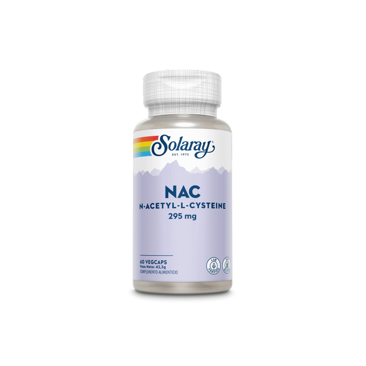 Solaray NAC N-Acetil L-Cisteína 295 mg 60 Cápsulas Solaray NAC N-Acetil L-Cisteína 295 mg 60 Cápsulas