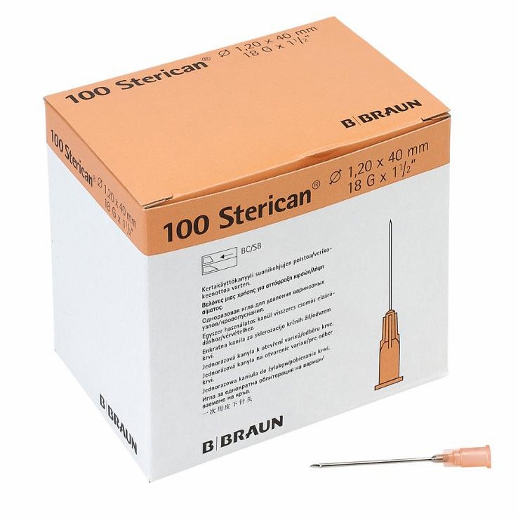 Braun Sterican aguja hipodérmica 1,2 x 40mm rosa. Caja de 100 unidades Braun Sterican aguja hipodérmica 1,2 x 40mm rosa. Caja de 100 unidades