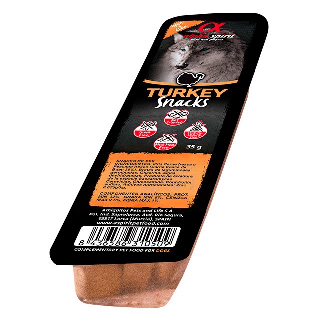 Alpha snack tacos perro pavo 35gr x 16 Alpha snack tacos perro pavo 35gr x 16