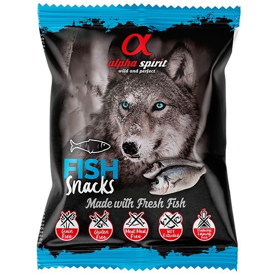 Alpha Spirit snack de tacos de pescado para perros 50g x 24 Alpha Spirit snack de tacos de pescado para perros 50g x 24