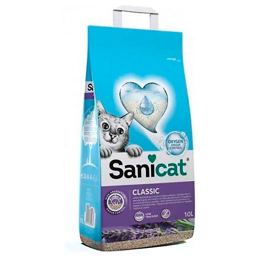 Sanicat Classic con olor a lavanda, arena para gatos 10l Sanicat Classic con olor a lavanda, arena para gatos 10l