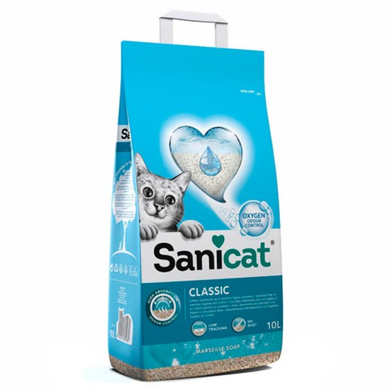 Sanicat Classic con olor a jabón de Marsella, arena para gatos 10l Sanicat Classic con olor a jabón de Marsella, arena para gatos 10l