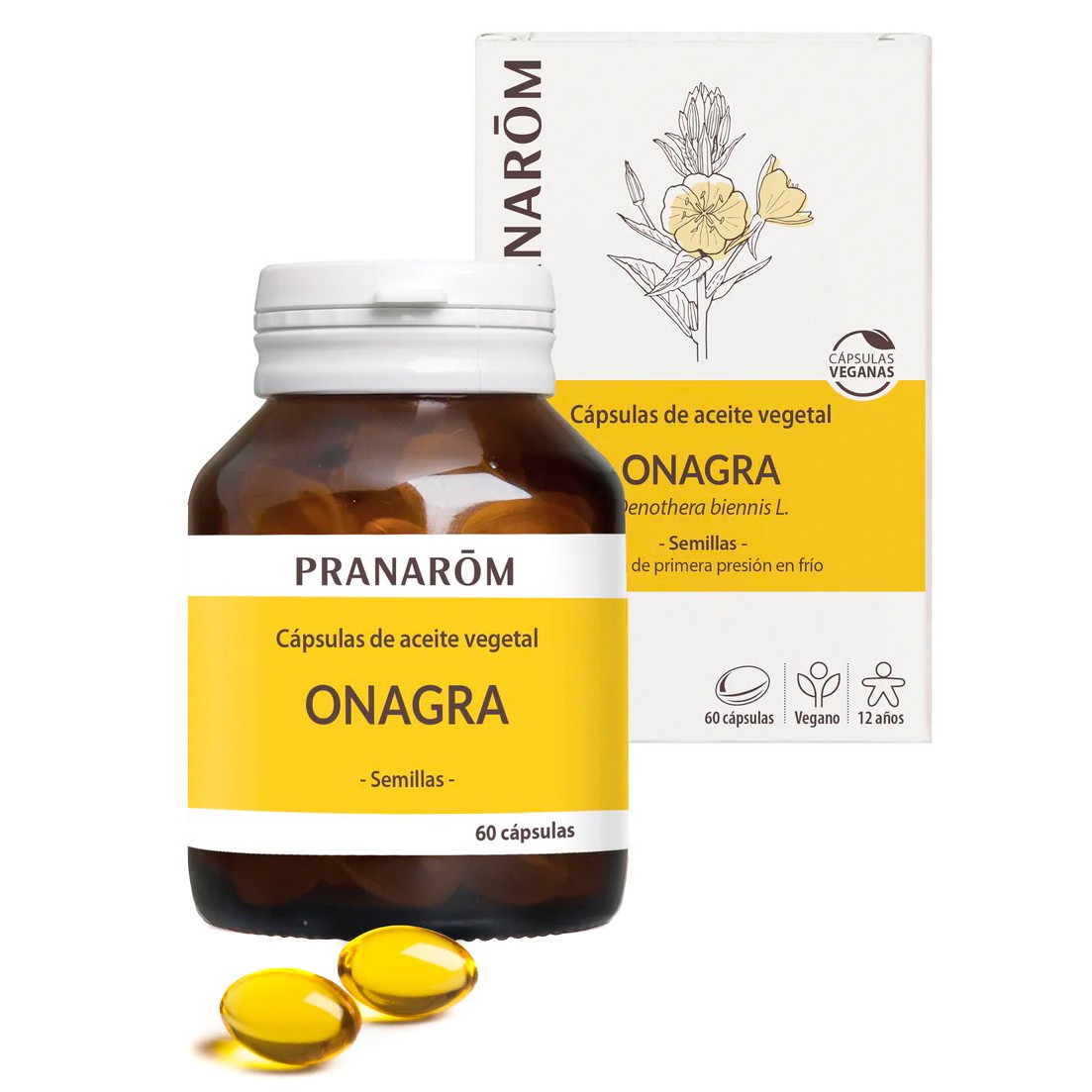 Pranarôm aceite vegetal de onagra 60 perlas Pranarôm aceite vegetal de onagra 60 perlas