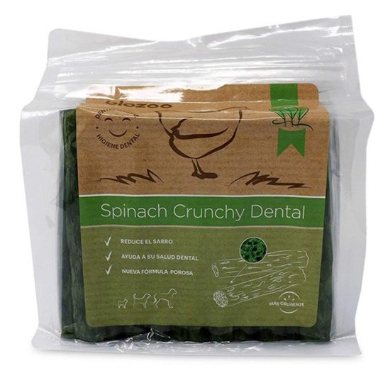 Biozoo snack dental para perros con pollo y espinacas 500g. Biozoo snack dental para perros con pollo y espinacas 500g.
