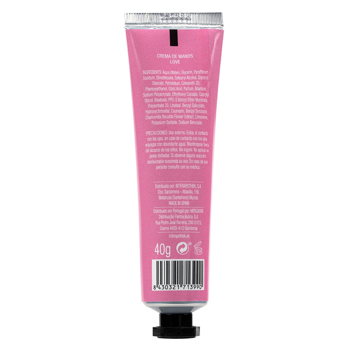 Interapothek crema de manos solidaria love 40g Interapothek crema de manos solidaria love 40g