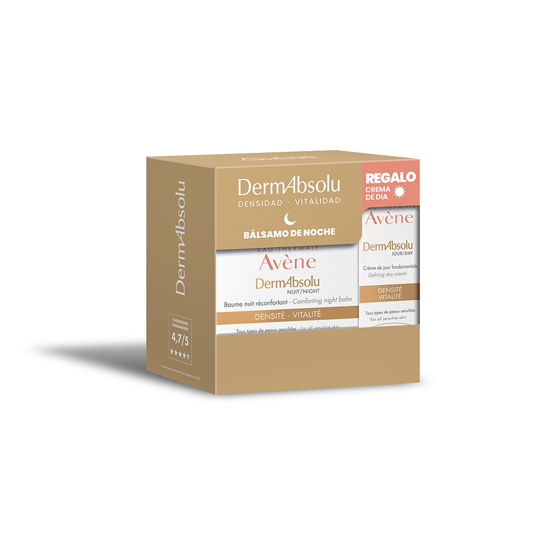 Avène pack Dermabsolu bálsamo noche regenerador 40ml + Avène
Dermabsolu crema día esencial 10ml Avène pack Dermabsolu bálsamo noche regenerador 40ml + Avène
Dermabsolu crema día esencial 10ml
