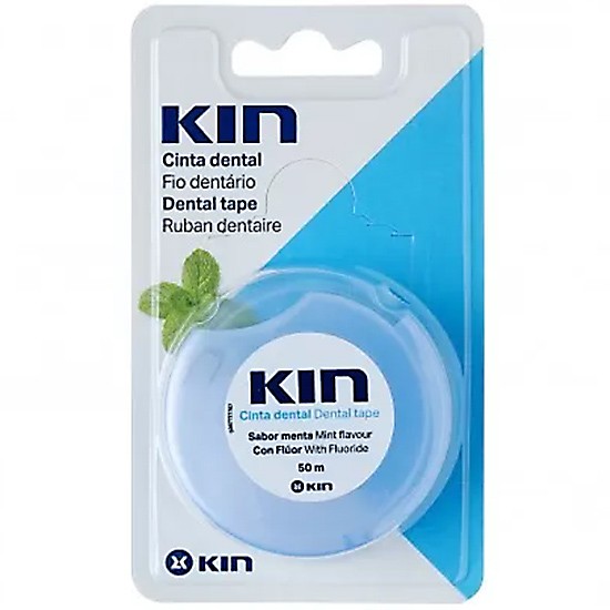 KIN CINTA DENTAL MENTOLADA C/FLUOR 50 M. KIN CINTA DENTAL MENTOLADA C/FLUOR 50 M.