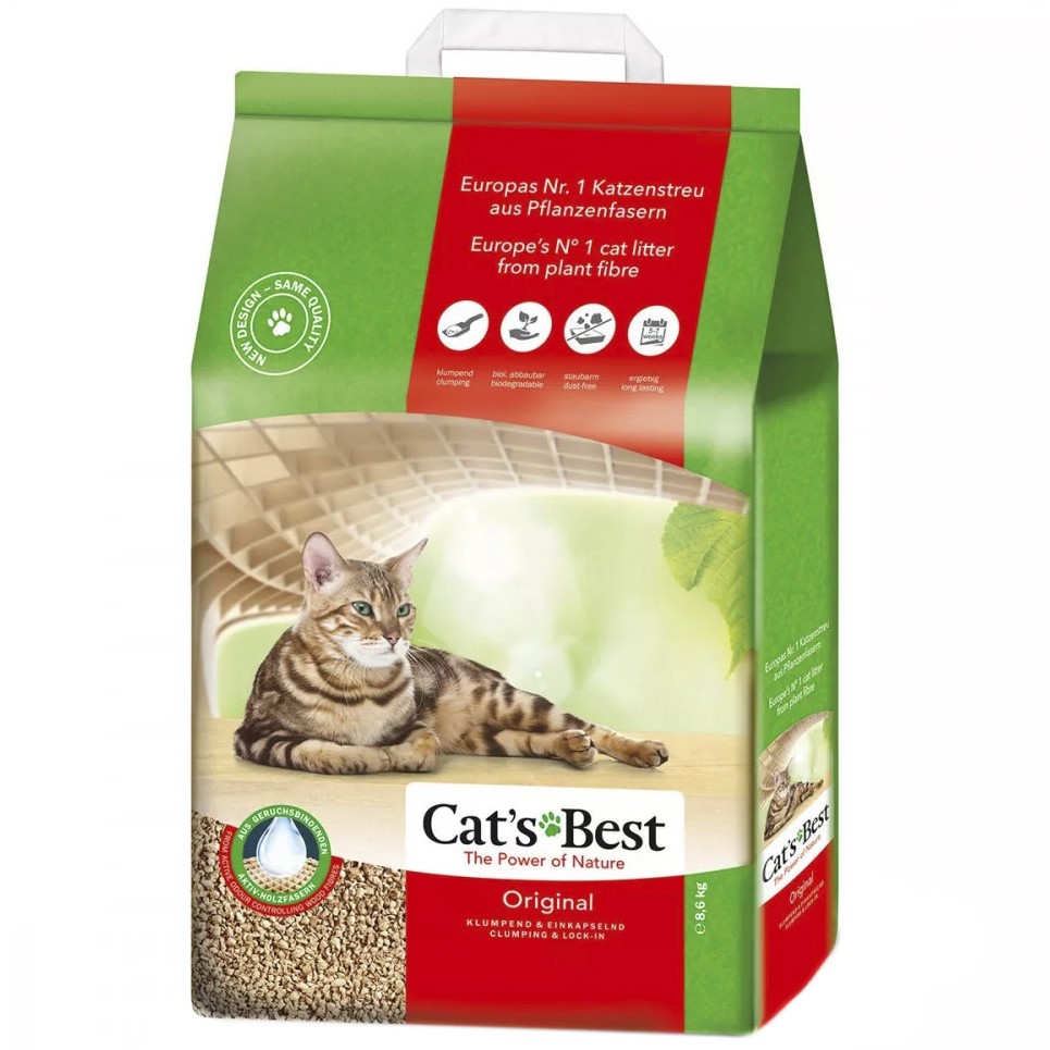 Cats Best Original aglomerante para mascotas con fibras de madera 8,6kg Cats Best Original aglomerante para mascotas con fibras de madera 8,6kg